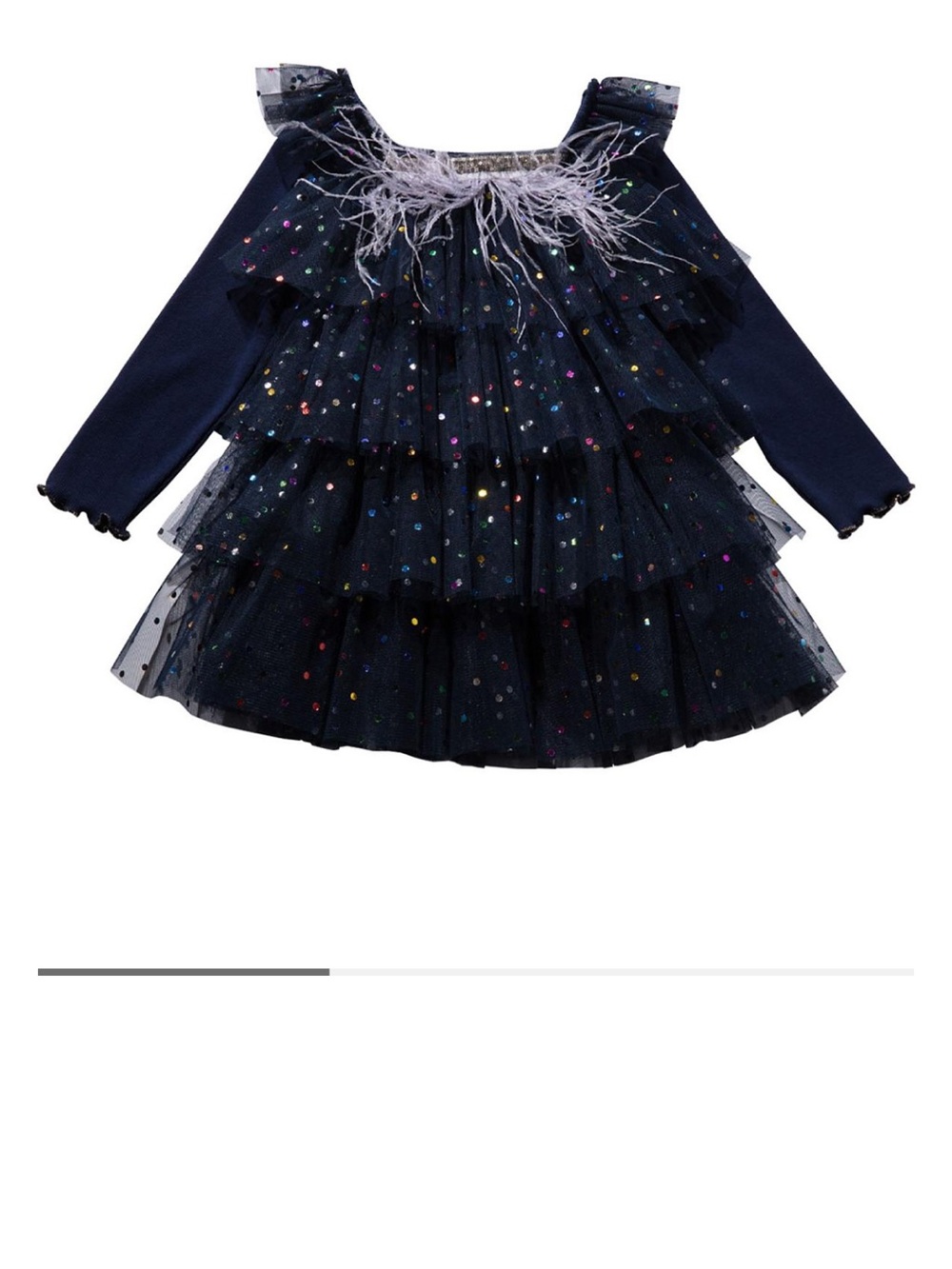 Petite Hailey Girls Dot Layered Tutu Dress size 5